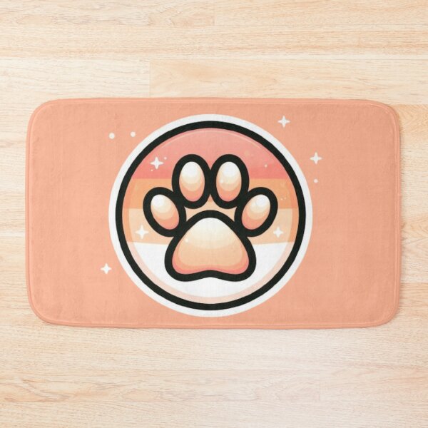 Item preview, Sparkling Peach Pawprint designed and sold by LyssasMindArt.