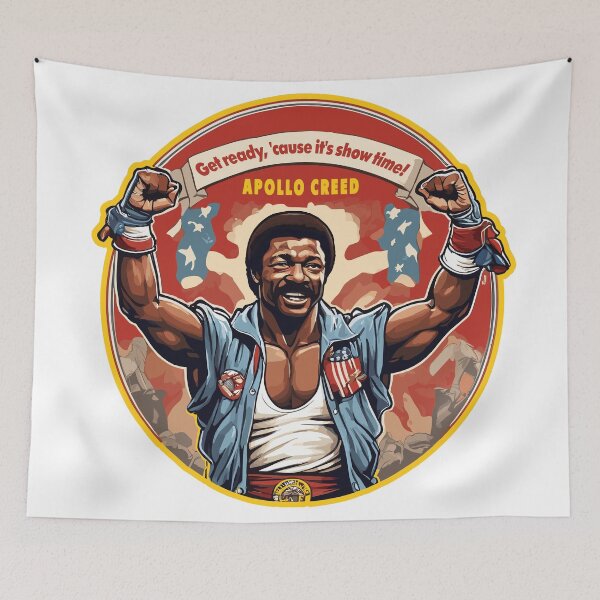 Item preview, Apollo Creed Typography | ‘Get Ready Cause It’s Show Time’ Vector Artwork designed and sold by diegomenjivar92.