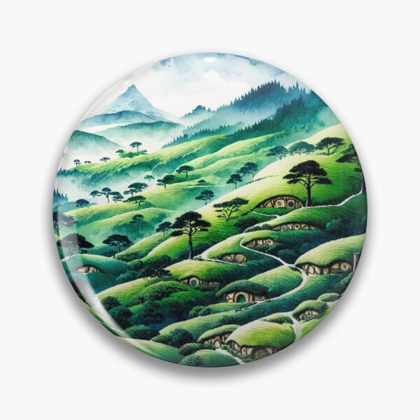 Item preview, Sumi-e Hobbiton Landscape designed and sold by MythicBiscuit.