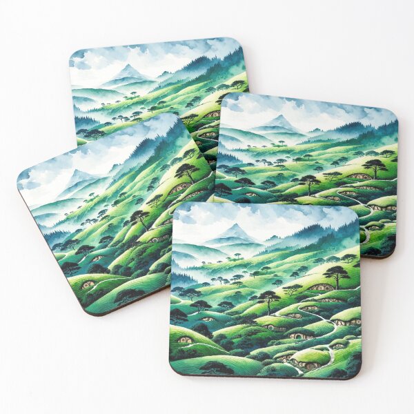 Item preview, Sumi-e Hobbiton Landscape designed and sold by MythicBiscuit.