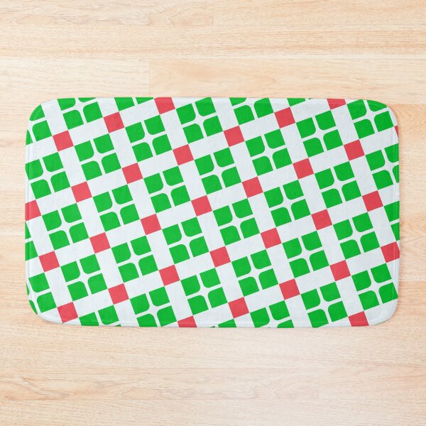Item preview, Grren Red & White Square Cross Sequenced Consistent Collage designed and sold by Alchemy-A-La-G.