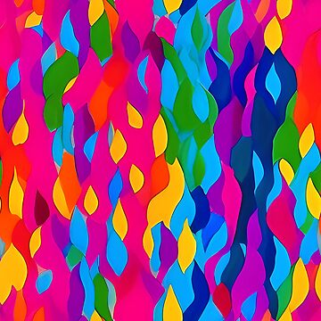 Artwork thumbnail, Rainbow Rain - Medium Print by Nico's NovelTs