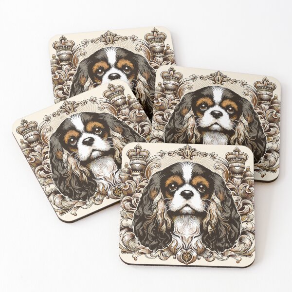 Item preview, Copy of Cavalier King Charles Spaniel Tri Vintage Dog Collection designed and sold by ElegantCat.