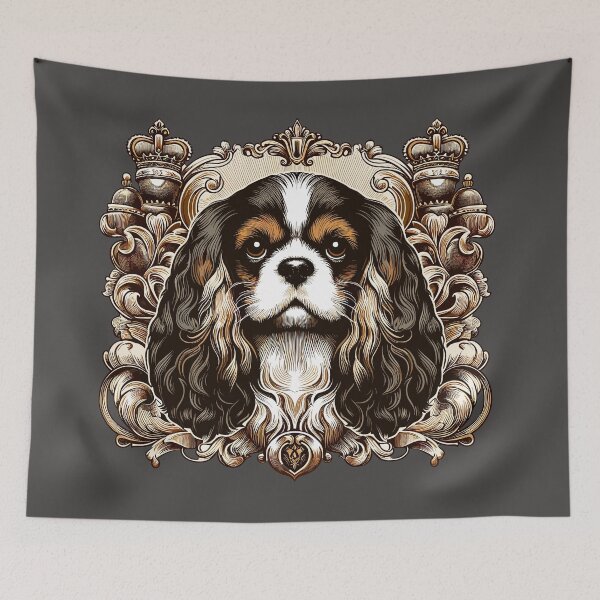 Item preview, Copy of Cavalier King Charles Spaniel Tri Vintage Dog Collection designed and sold by ElegantCat.