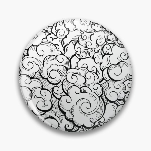 Item preview, Clouds and Waves black and white pattern designed and sold by mwagie.
