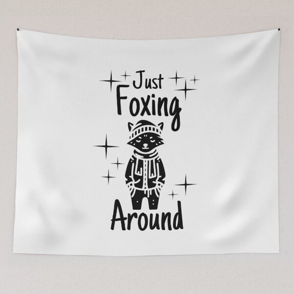 Item preview, Playful Fox Cartoon - Just Foxing Around black designed and sold by Weknes.