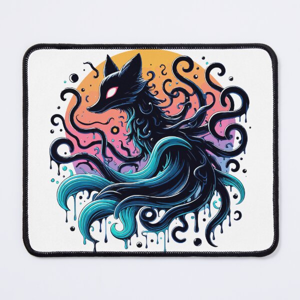 Item preview, Spooky Abstract Art Demon Fox With Tentacles designed and sold by TomFrontierArt.