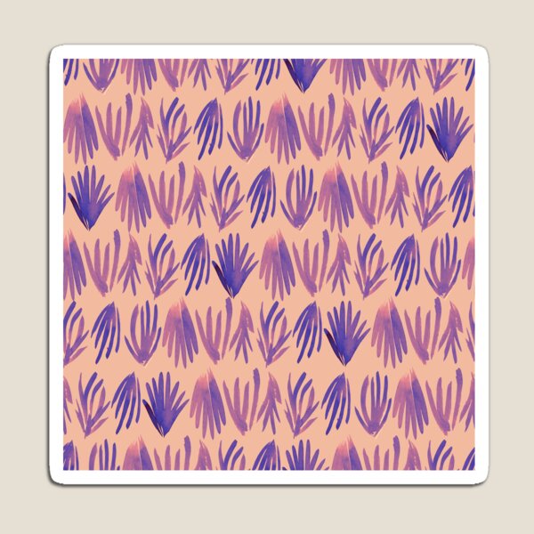 Dusky Florals: Romantic Purple & Pink Protea Leaves Pattern – Whimsical Charm Collection for Home & Style Magnet