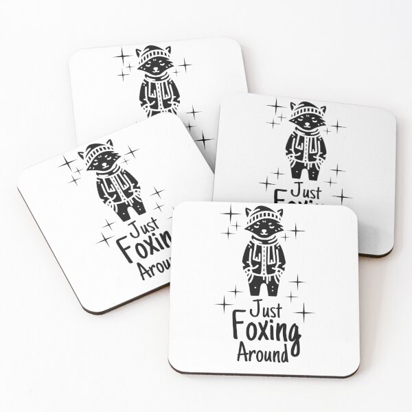 Item preview, Playful Fox Cartoon - Just Foxing Around stars black designed and sold by Weknes.