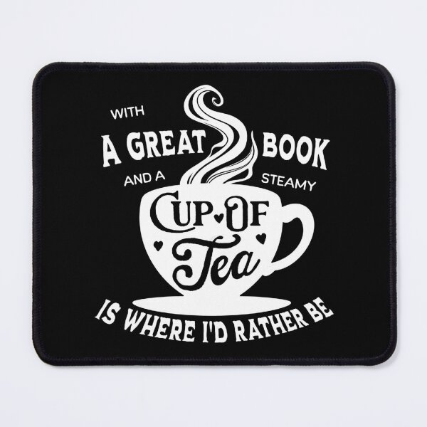 Artikelvorschau, Ein tolles Buch und eine heiße Tasse Tee entworfen und verkauft von Brigid Ashwood.