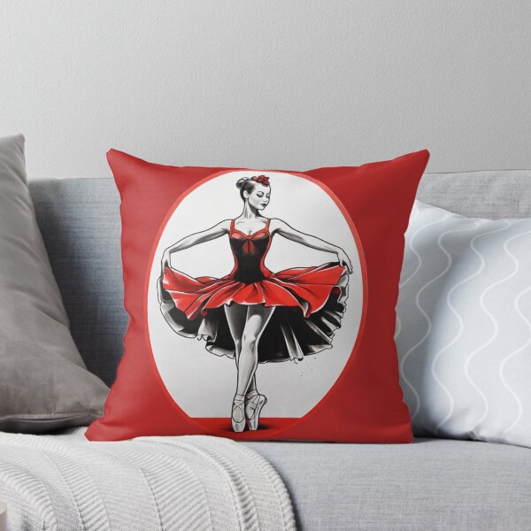 Item preview, Graceful Ballerina in Red: A Portrait of Elegance. designed and sold by NewtBoo.
