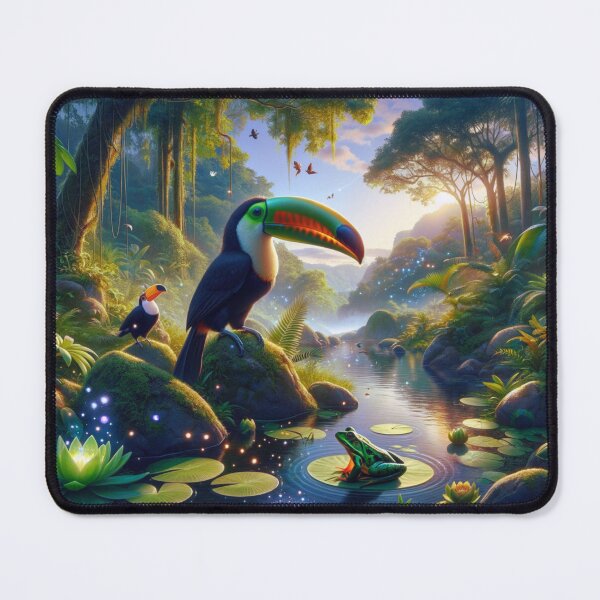 Item preview, Cute Toucan and Frog Rainforest designed and sold by CritterManiaUK.