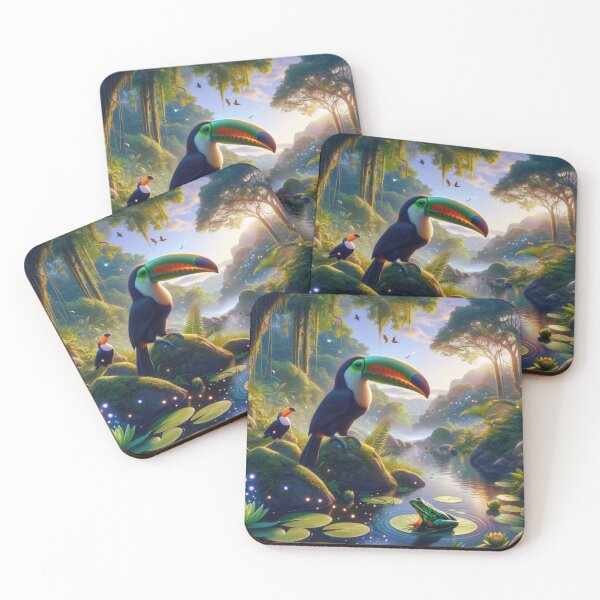 Item preview, Cute Toucan and Frog Rainforest  designed and sold by CritterManiaUK.