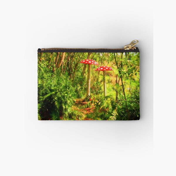 Item preview, Fairytaile forest with a path and large mushrooms designed and sold by GryThunes.