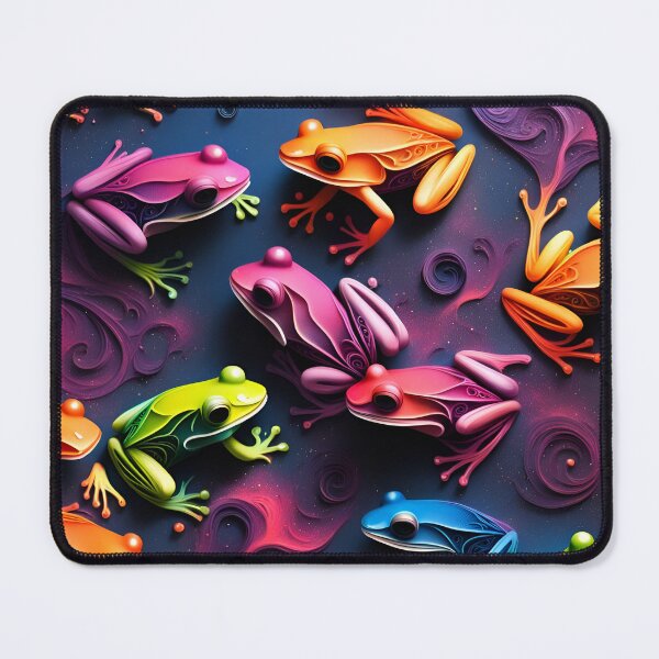 Item preview, Colourful frogs  abstract  designed and sold by Coolparrotgirl.