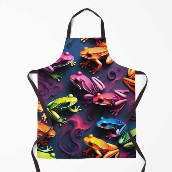Item preview, Colourful frogs abstract designed and sold by Coolparrotgirl.