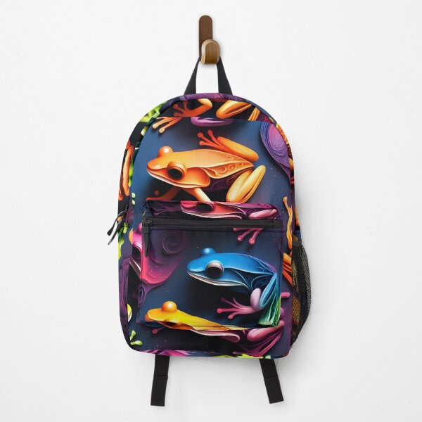 Item preview, Colourful frogs abstract designed and sold by Coolparrotgirl.