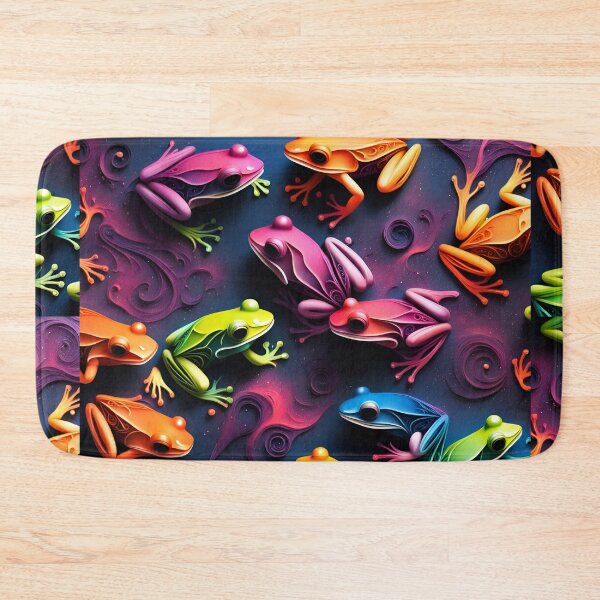 Item preview, Colourful frogs  abstract  designed and sold by Coolparrotgirl.