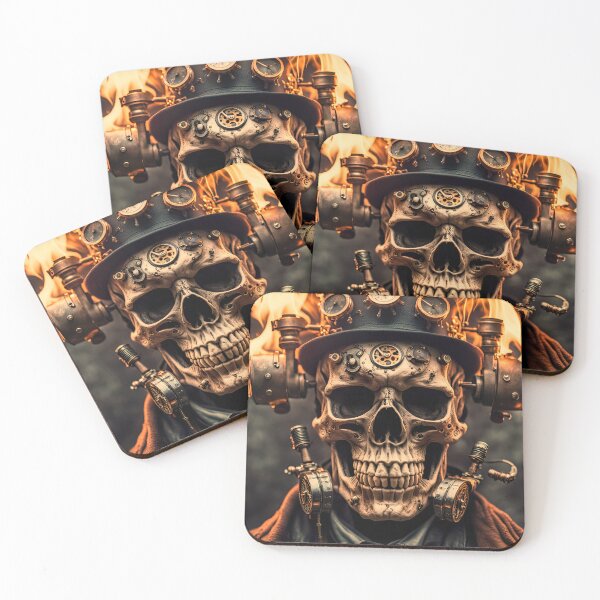 Item preview, Flaming Steampunk Skull designed and sold by LORBERPHOTO.