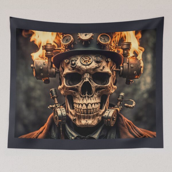 Item preview, Flaming Steampunk Skull designed and sold by LORBERPHOTO.