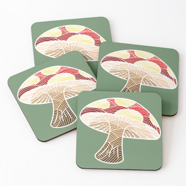 Item preview, Red Mushroom Waves designed and sold by Chiaroscuro-Art.