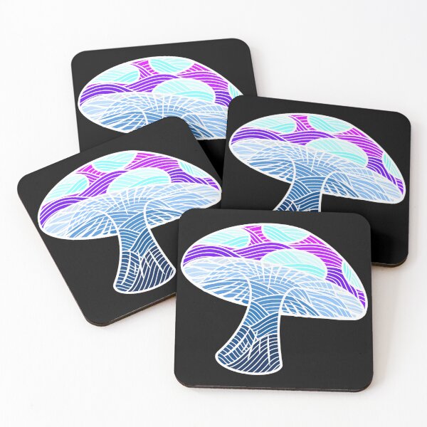 Item preview, Purple Mushroom Waves designed and sold by Chiaroscuro-Art.