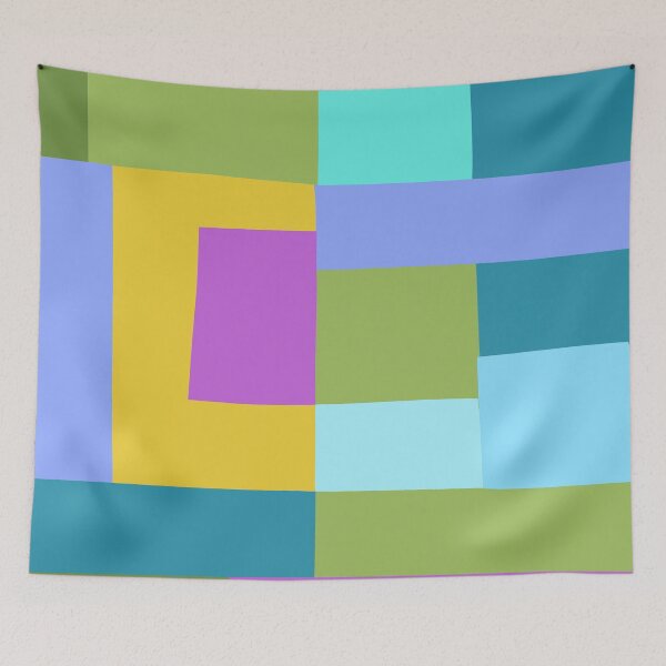Item preview, Mosaic Brights 3 | Color Blocking | Green, Blue, Purple, Gold designed and sold by Menega  Sabidussi.