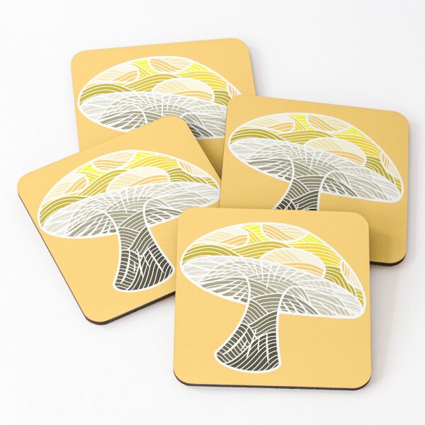 Item preview, Yellow Mushroom Waves designed and sold by Chiaroscuro-Art.