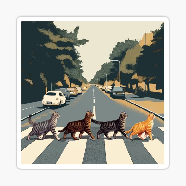 Item preview, Abbey Road cat designed and sold by Klaerika.