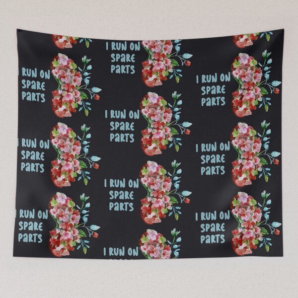 Item preview, I run on Spare Parts - Floral Kidney Artwork designed and sold by EmeraldeaArt.