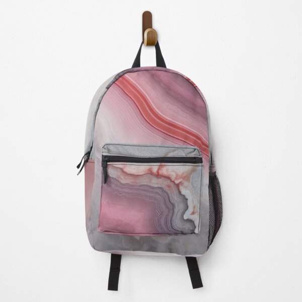 Item preview, Abstract Art Pink Grey Agate Design Nature Print  designed and sold by fluffstuffgifts.