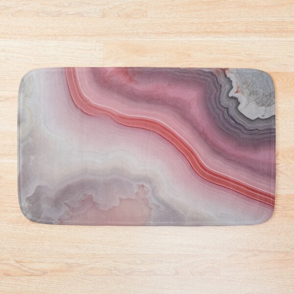 Item preview, Abstract Art Pink Grey Agate Design Nature Print  designed and sold by fluffstuffgifts.