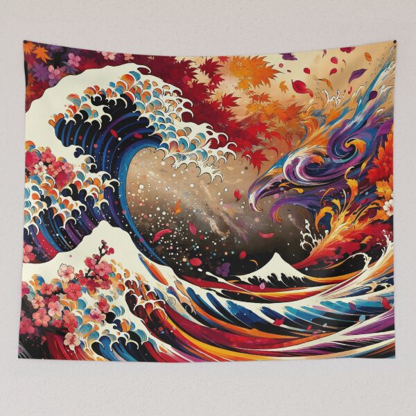 Item preview, Dynamic Splashes of Traditional Japanese Elegance designed and sold by ArtComixHaven.