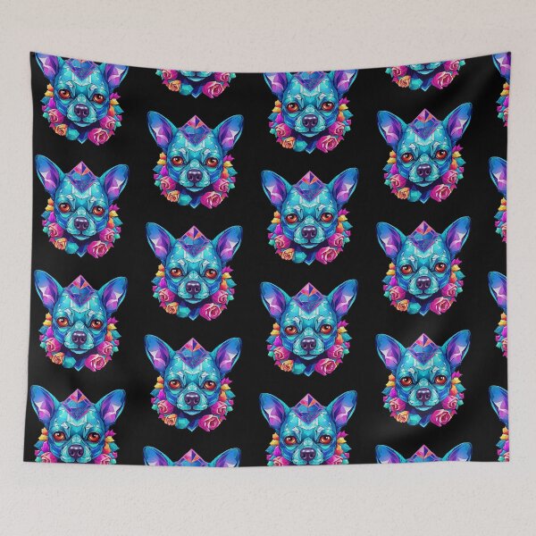 Item preview, Sugar Skull Dog | Mosaic Dog | Crystal Skull Dog | Day of the Dead | Dia de los Muertos | Catrina | Calaca | Calavera designed and sold by CoolHippoQuotes.