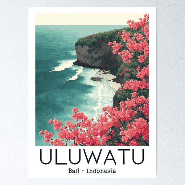 Item preview, A Vintage Travel Illustration of Uluwatu - Bali - Indonesia designed and sold by GoodOldVintage.
