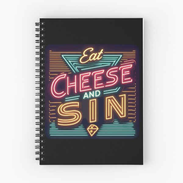 Artikelvorschau, Eat Cheese And Sin, Typografie, Retro entworfen und verkauft von maxmaj.