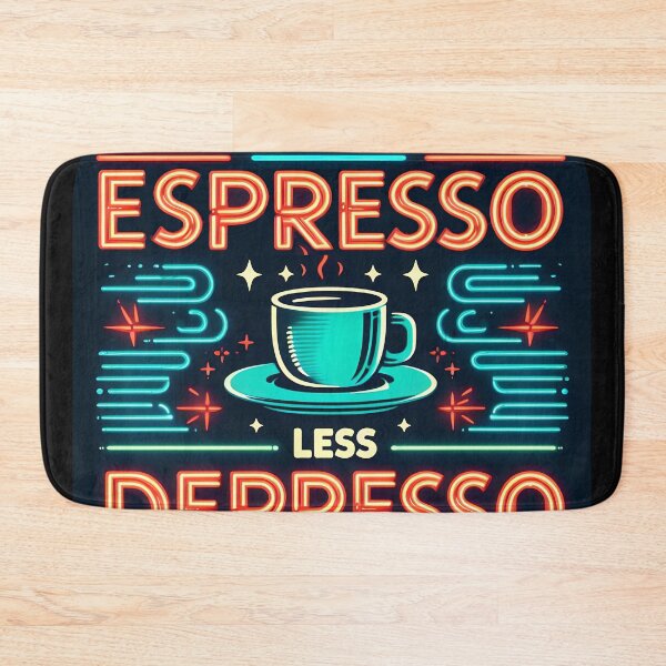 Item preview, More Expresso Less Depresso , typography, retro designed and sold by maxmaj.