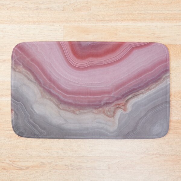 Item preview, Abstract Art Pink Grey Agate Design Nature Print  designed and sold by fluffstuffgifts.
