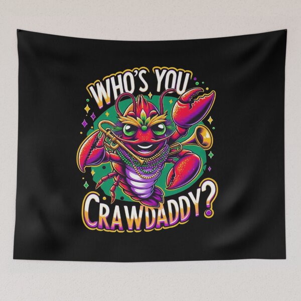 Item preview, whos your crawdaddy crawfish mardi gras  designed and sold by ArtFeverShop.