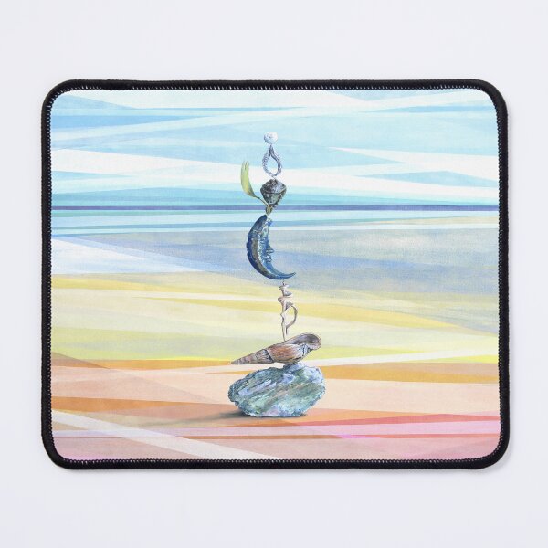 Item preview, Balance of Life Oil Painting with Shells and Stones designed and sold by Ann Menezies.