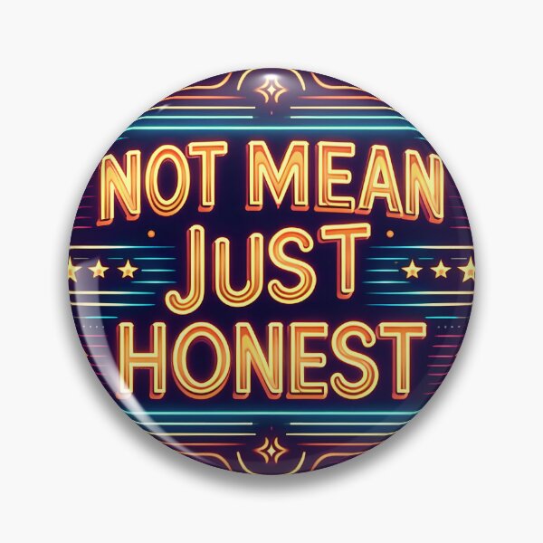 Item preview, Not Mean Just Honest , typography, retro designed and sold by maxmaj.