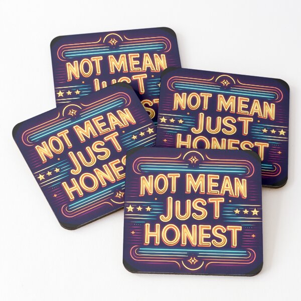 Item preview, Not Mean Just Honest , typography, retro designed and sold by maxmaj.