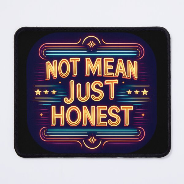 Item preview, Not Mean Just Honest , typography, retro designed and sold by maxmaj.