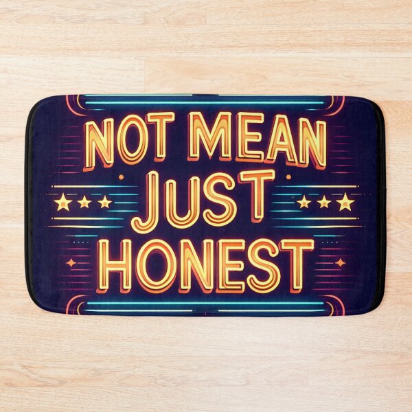 Item preview, Not Mean Just Honest , typography, retro designed and sold by maxmaj.