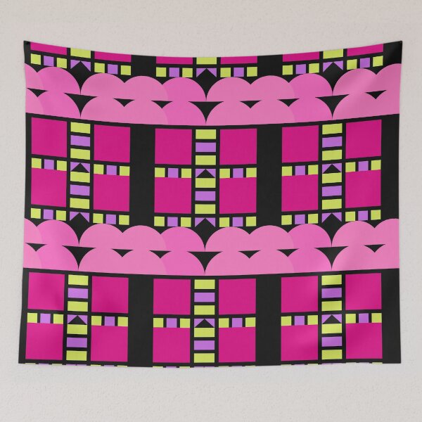 Item preview, Circle Art Mix Geometric Mashup Pink Purple Green  Pattern designed and sold by LLdreams.
