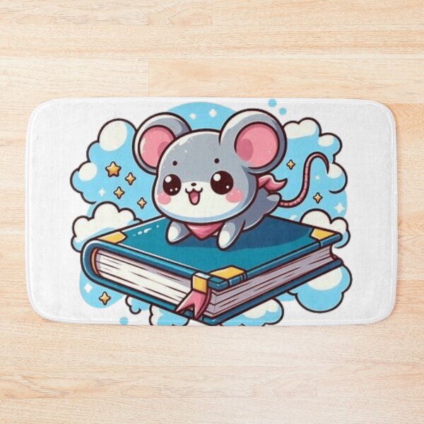 Item preview, Cute mouse flying on a book designed and sold by Culmika.