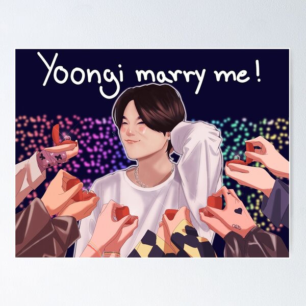 Item preview, Yoongi marry me! designed and sold by DuskandDrawings.