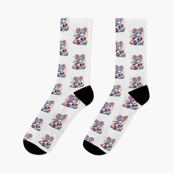 Item preview, Cute mouse flying on rocket  designed and sold by Culmika.