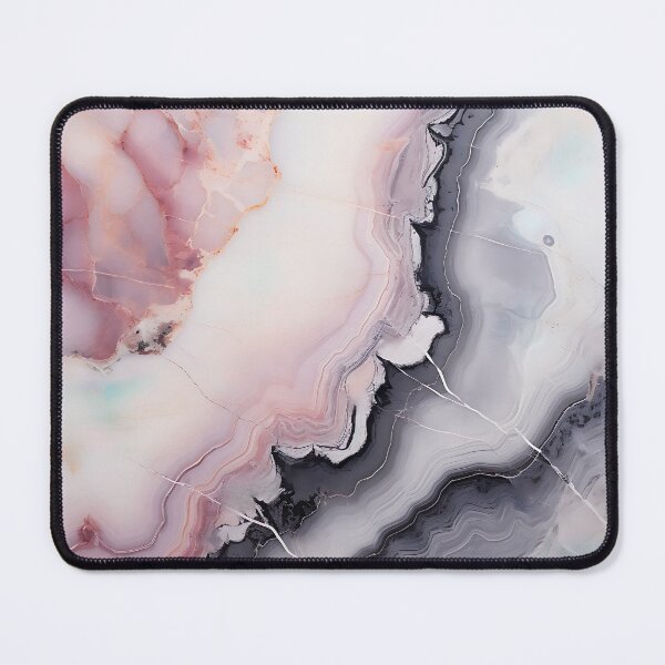 Item preview, Abstract Art Pink Grey Agate Design Nature Print designed and sold by fluffstuffgifts.
