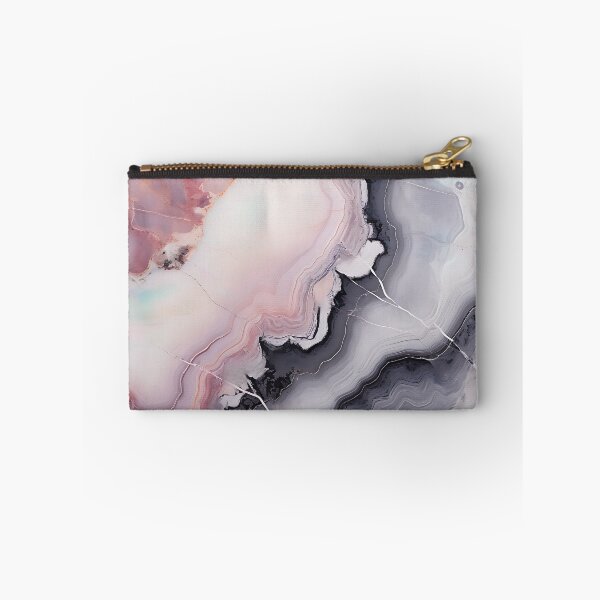 Item preview, Abstract Art Pink Grey Agate Design Nature Print  designed and sold by fluffstuffgifts.